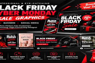 design black friday cyber monday sale graphics