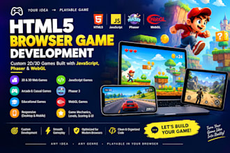 develop HTML5 browser games with javascript, phaser and webgl