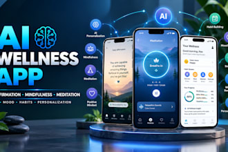 develop ai affirmation, mindfulness, habit tracker, meditation and wellness app