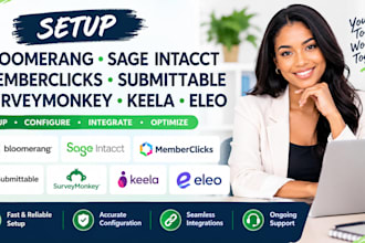 setup bloomerang sage intacct memberclicks submittable surveymonkey keela eleo