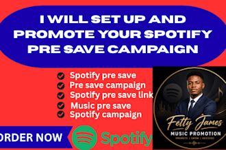 set up and promote your spotify pre save campaign