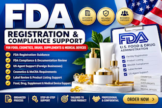 handle fda registration and compliance, mocra, US agent, product listing