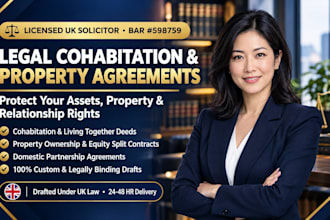 draft a cohabitation property agreement by UK solicitor