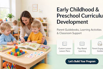 write early childhood curriculum copy and parent handbooks