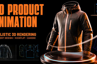 2d 3d product animation realistic rendering 3d garment design kickflip zakeke
