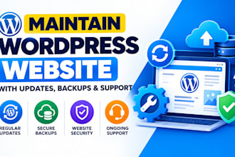 maintain wordpress website with updates backups and support