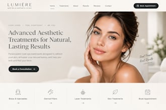 design squarespace medical spa website, med spa website aesthetic clinic website