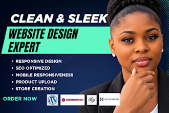 design redesign wordress website bluehost godaddy hostinger ionos duda ecommerce
