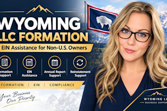 do wyoming llc formation and ein assistance for non US owners