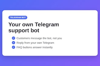 build a telegram support bot with faq buttons