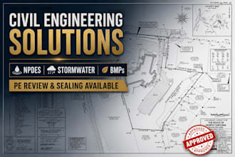 stormwater npdes swppp bmp pe seal hydrology hydraulics drainage analysis runoff