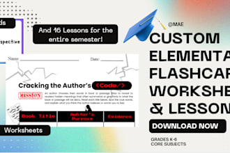 design custom educational worksheets or flashcards
