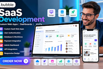 build bubble saas web app, dashboard and no code business platform