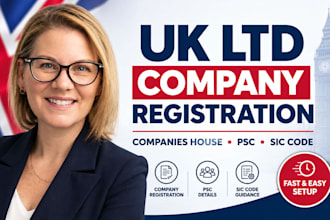 register your UK limited company, ltd, and provide company house setup