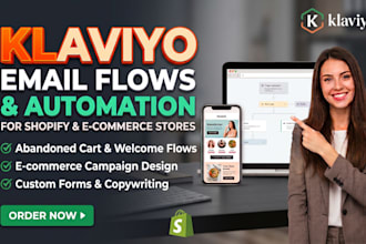 set up klaviyo email flows abandoned cart automation and email campaigns