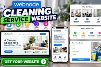 design a webnode cleaning service website for your business