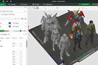 paint your 3d model, convert stl to 3mf for bambu lab multiclolor printing