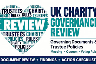 review UK charity governing documents, trustee policies and meeting rules