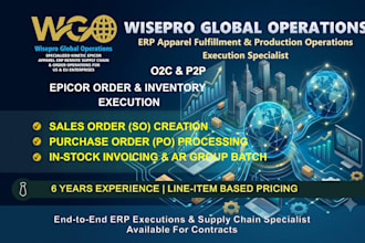 process epicor erp sales order and purchase order and batch invoicing