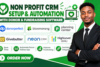 setup donor crm donorperfect bloomerang planning center givebutter neon CRM ghl
