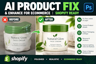 fix and enhance ai product images for ecommerce in photoshop