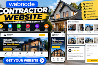 design a webnode contractor website for plumbers and home services