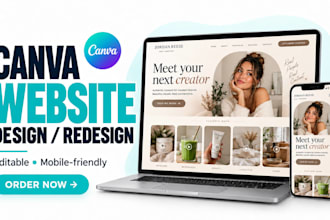 design canva website redesign ugc portfolio website canva landing page