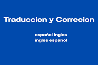 proofread and translate english and spanish texts
