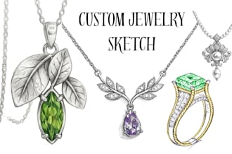 be your jewellery sketch artist 3d jewelry cad design 3d jewelry rendering
