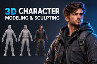 do 3d character modeling and 3d sculpting