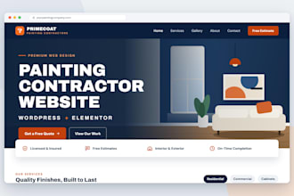 build a painting contractor website in wordpress