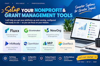 setup fluxx grantmaker neworg infoready openwater mip accounting giveeffect