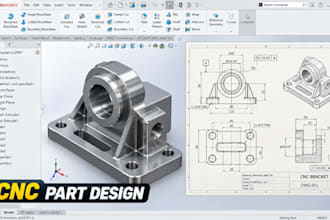 do industrial mechinery cnc part solidworks gd and t manufacturing drawing cad