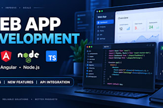 build web app features using angular react or nodejs