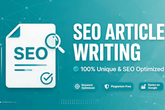 write SEO blog posts and articles for website