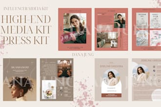 design a premium highend media kit, press kit, rate card