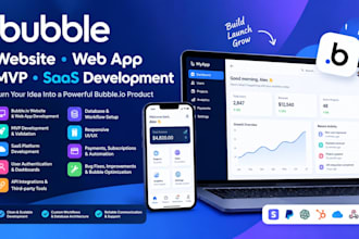build bubble io website, bubble app mvp and saas
