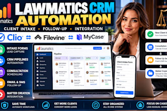 lawmatics CRM setup client intake automation clio mycase filevine integration