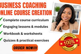 create online course content,course creation, course editing,and workbook design