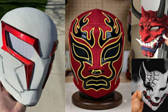 3d print and paint custom wearable cosplay mask halloween mask wearable 3d mask