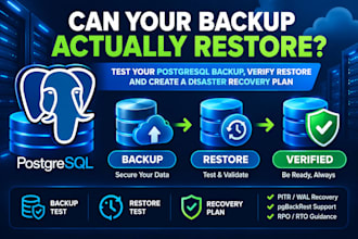 test your postgresql backup, verify restore and create a DR plan