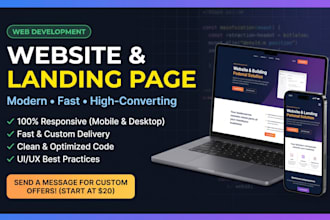 build a fast responsive landing page or single page website