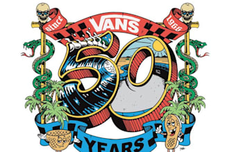 create a retro anniversary logo that celebrates your brand legacy in style