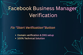 fix facebook business manager start verification button