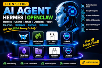 fix ai agent hermes openclaw hermes ollama jarvis obsidian vauit ollama jarvis