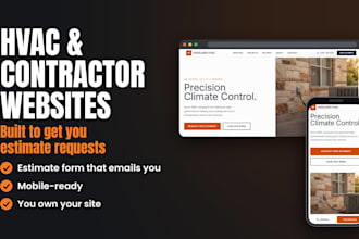 build an hvac and contractor website with an estimate form