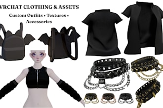 create vrchat clothing outfit vrchat accessories props 3d clothing vrc assets