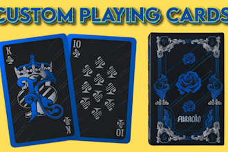 design custom playing cards poker deck 52 card deck card artwork tuck box design