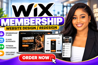 design or redesign wix membership website for gyms, fitness coaches and studios