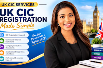 help with UK cic registration, community interest statement and documents